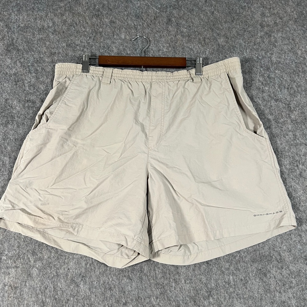 Columbia FPG Men's Shorts Size Large Beige Tan Outdoor Performance‎ Fishing Gear
